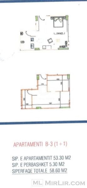SHITET APARTAMENT 1+1 TEK RRETH RROTULLIMI GOLEMIT 75000 EUR